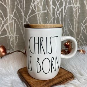 Rae Dunn CHRIST BORN christmas coffee kitchen home new htf